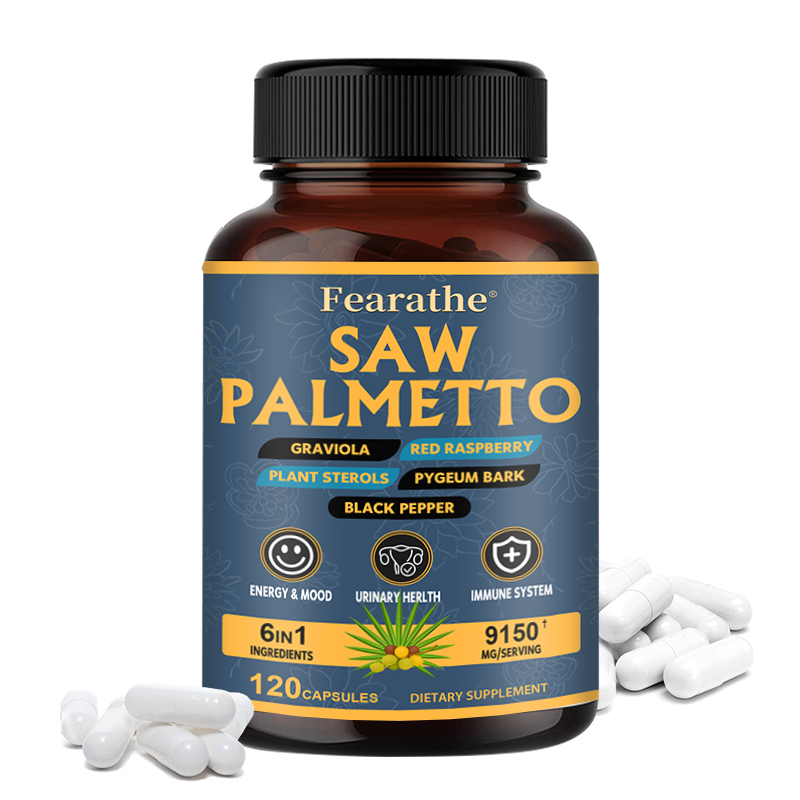 Fearathe 6 in 1 Saw Palmetto Berry Prostate, Urinary Tract Support
