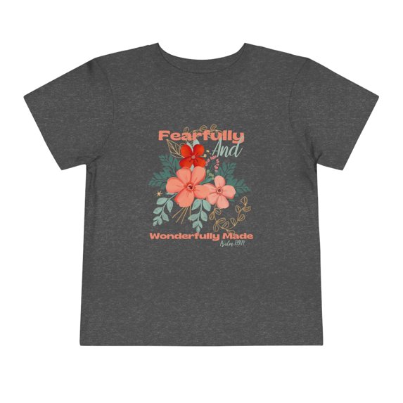 Fearfully And Wonderfully Made Christian Shirts Toddler Girl