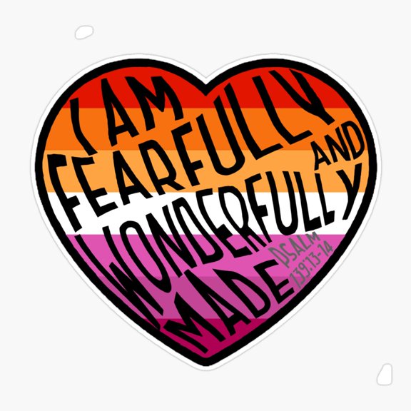 Fearfully Wonderfully Made Identity Flag Sticker