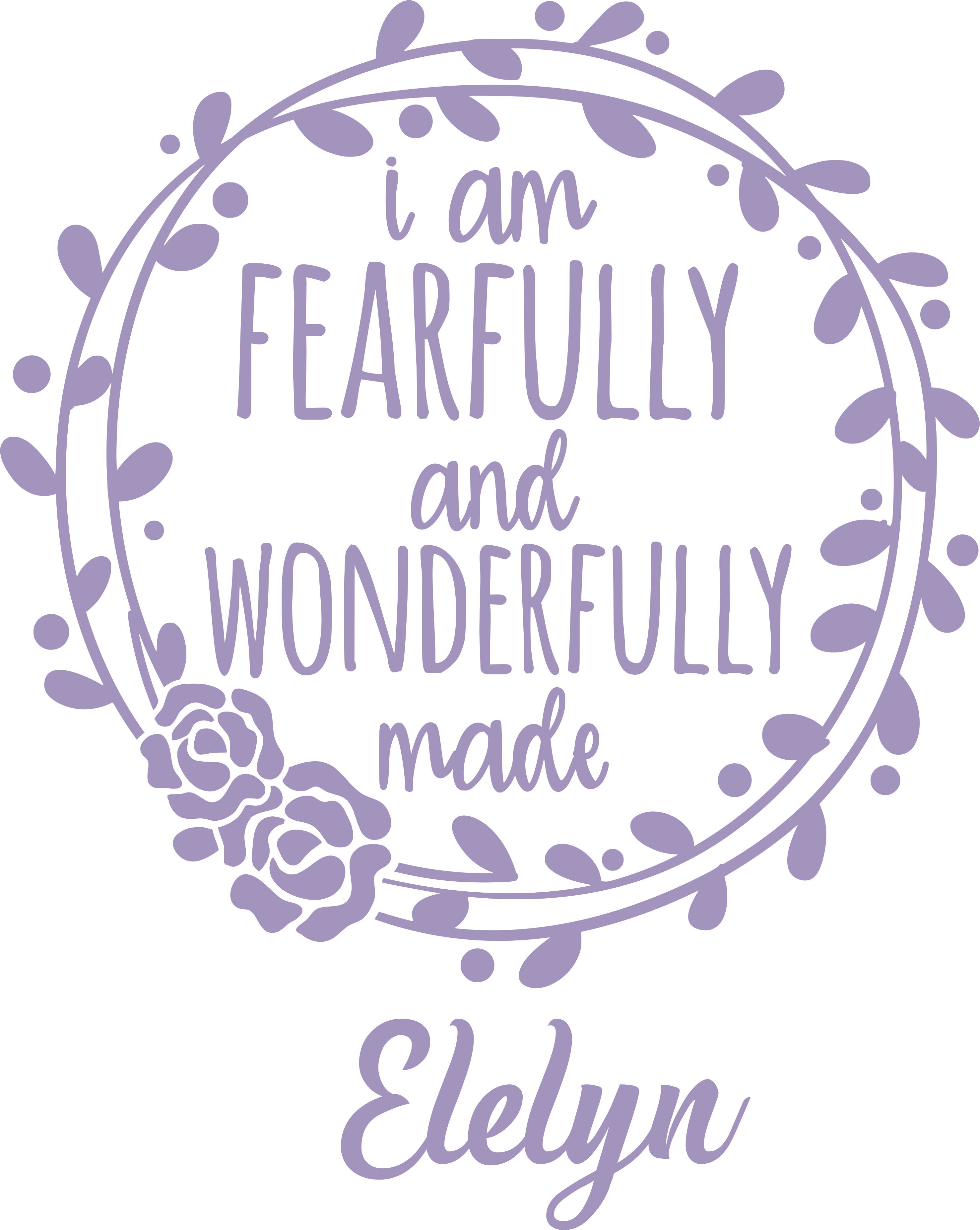Fearfully & Wonderfully Made Psalm 139:14 | Custom Nursery Art – Forever Written