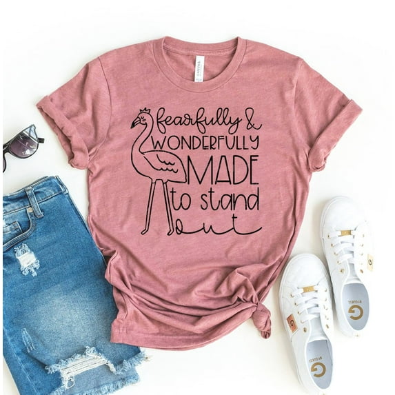 Fearfully & Wonderfully Made To Stand Out T-shirt Motivational Shirt Inspiring Tshirt Empowerment Shirts Women's Faith Top Christian Gift Hope Tee