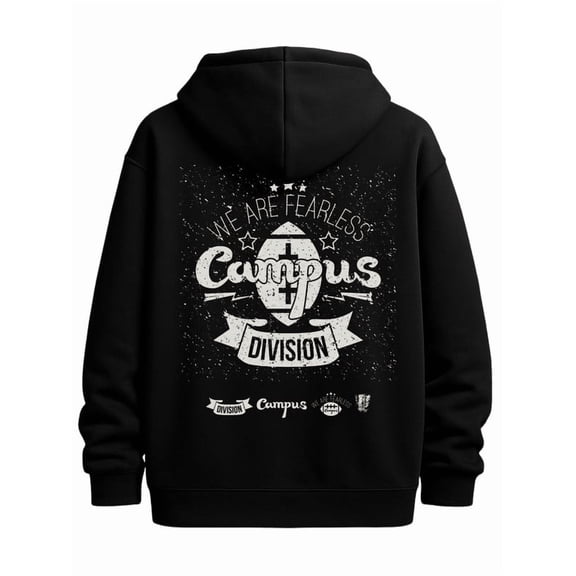 Fearless Campus Div. graphic hoodies for men long sleeve black Clothing For Autumn Winter Casual Wear on Weekends Everyday Styling high quality Classic Unisex hoodie