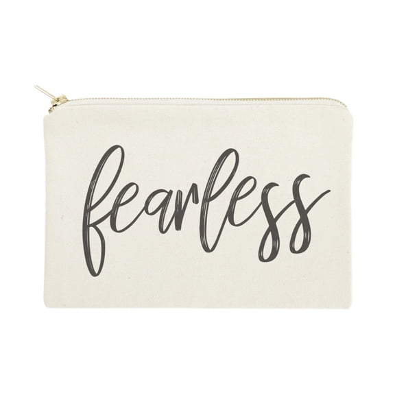 Fearless Cotton Canvas Cosmetic Bag