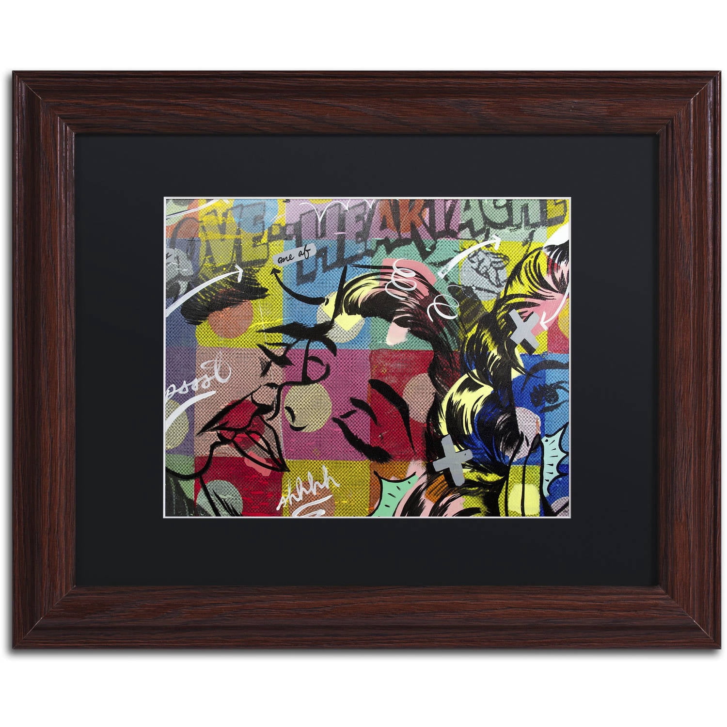 "Fearless Heartache" Canvas Art by Dan Monteavaro Black Matte, Wood Frame