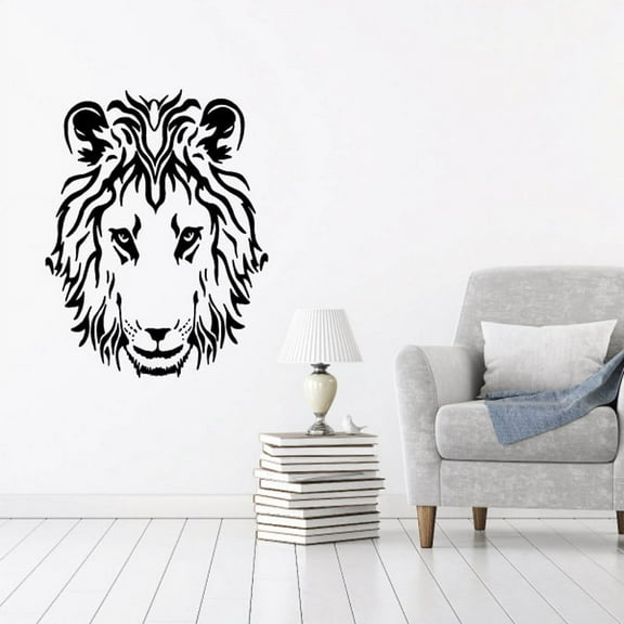 Fearless Lion Head Decal - 36 Inches