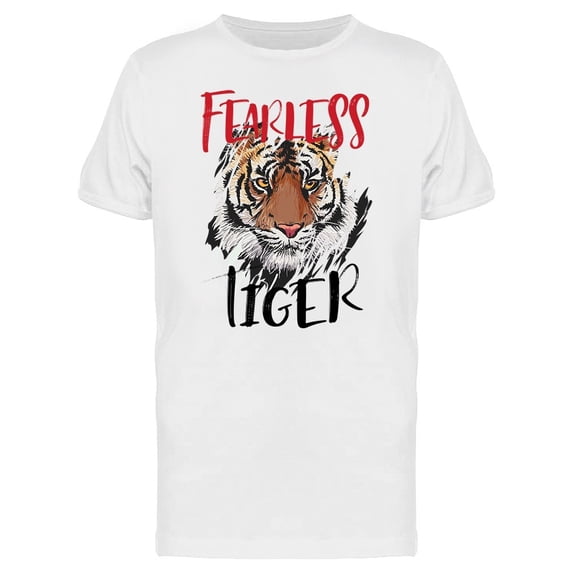 Fearless Tiger Head Graphic Tee Men's -Image by Shutterstock