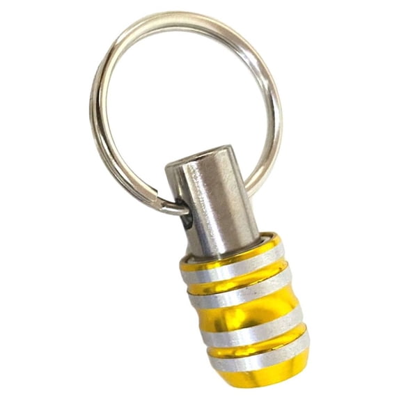 Fearlessin 1/4 Hex Shank Keychain Tool Hanging Socket Accessory Small Size Extension Bar Bit Screwdriver Adapter Bits Drill Holder Yellow