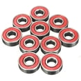 thumbnail image 1 of Fearlessin 10 Pieces Skateboard Bearing Longboard Bearings Skate Wheel Replacement Part Skating Professional Maintenance Assembly Red, 1 of 6