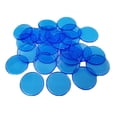 thumbnail image 1 of Fearlessin 100 Pcs 19mm Creative Gift Plastic Chips Bingo Markers Token Fun Club Game Toy clear sapphire, 1 of 6