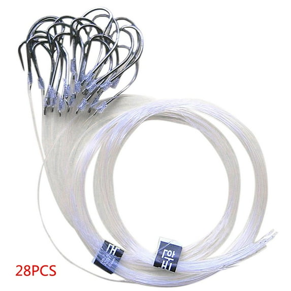 Fearlessin 20/28Pcs Outdoor Sport Fishing Hooks Lure Baits Strong Durable Fish Hook Tackle 8#