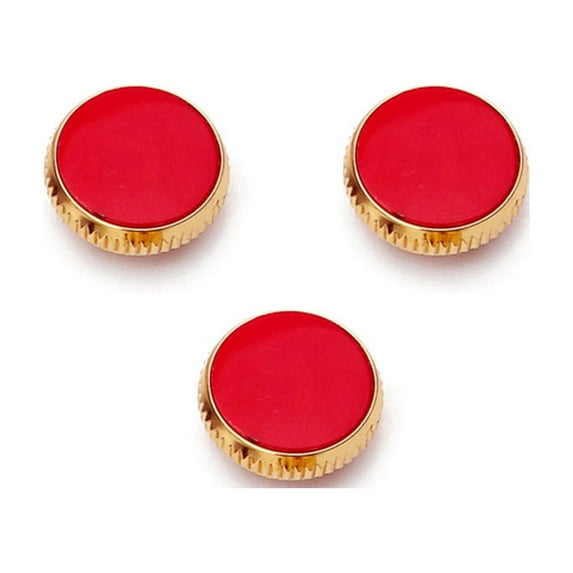 Fearlessin 3 Pieces Saxophone Buttons Smooth Surface Vintage Style Woodwind Decorative Repair Parts Musical Instrument Ornaments Keys Golden