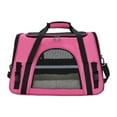 thumbnail image 1 of Fearlessin Cat Carrier Bag With Breathable Large Holes And Plush Pad For Comfortable Travel Pet Carrier Bag purple, 1 of 6