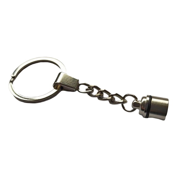 Fearlessin Keychain Light Zinc Alloy Portable Keyring Lamp Lighting Key Chain Pendant Holder Battery Operated Decorative Handicraft Blue Light