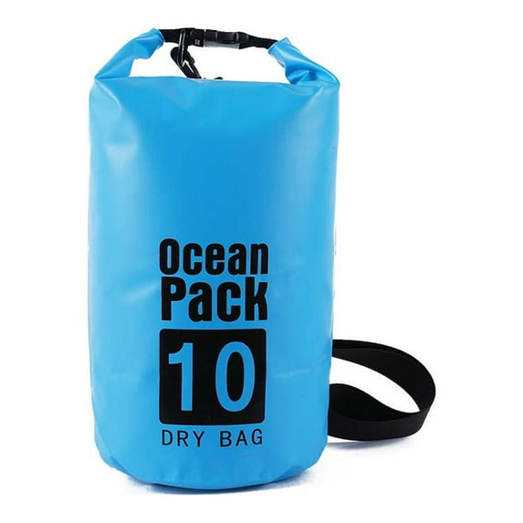 Fearlessin Waterproof Bags Multifunctional Outdoor Backpack Large-Capacity Equipment Kayak Rafting Bag Men Boating Water Camping Light Blue 30L Shoulders