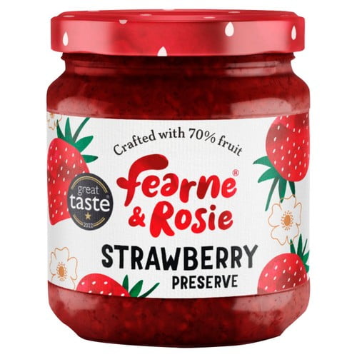 Fearne & Rosie Strawberry Jam 70% Fruit 310g, British Import (Pack of 2)