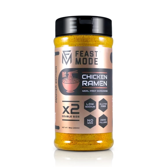Feast Mode Flavors Chicken Ramen Seasoning 10oz Master Edition | Umami Flavor | Low Sodium, Gluten Free, No MSG | 10oz (283g)