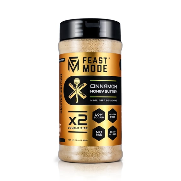 Feast Mode Flavors Cinnamon Honey Butter Seasoning 10oz Master Edition | Sweet Buttery Cinnamon Flavor | Low Sodium, Gluten Free, No MSG | 10oz (283g)