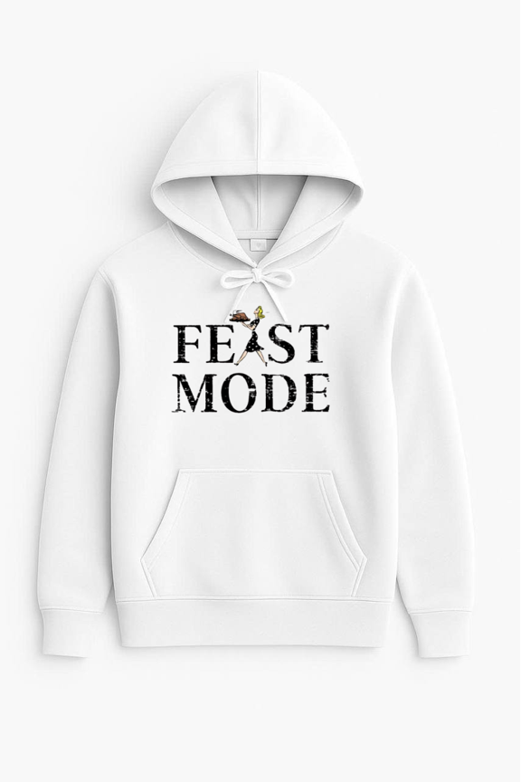 Feast Mode Funny Thanksgiving Turkey Eating Holiday Quote Hoodie Shirt, up to size 5XL