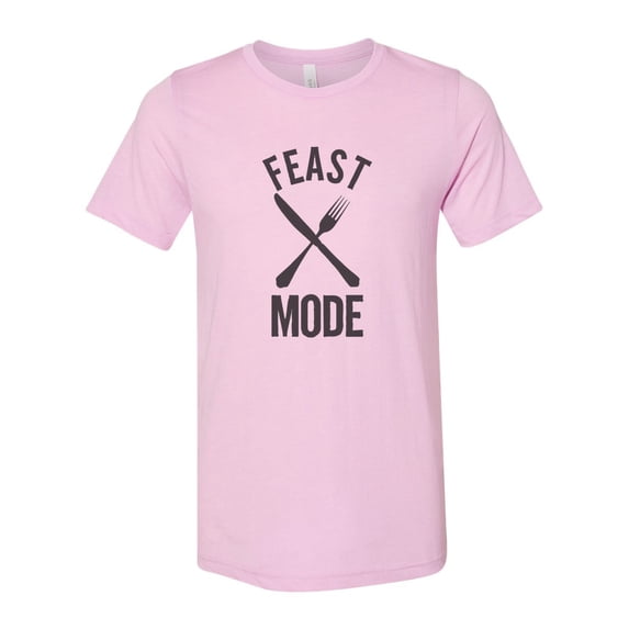 "Feast Mode Shirt, Thanksgiving Tee, Funny Men's Shirt, Gift For Him, Mens Thanksgiving T, Fathers Day, Guys Fashion, Guys Shirt, Turkey Day, Lilac, 2XL"