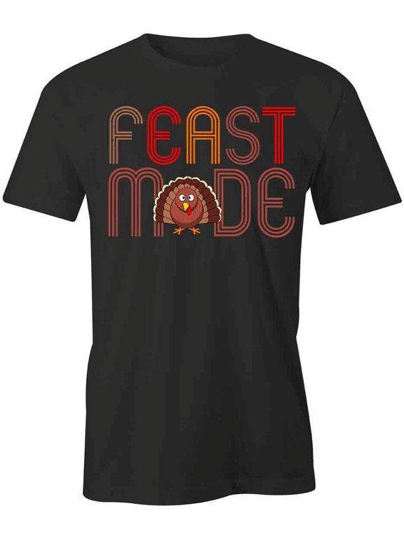 Feast Mode T-Shirt | Cool Thanksgiving Black Tee Gift