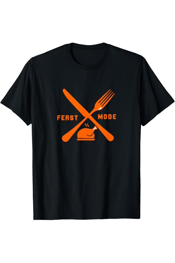 Feast Mode Thanksgiving Day Funny Turkey Eating T-Shirt