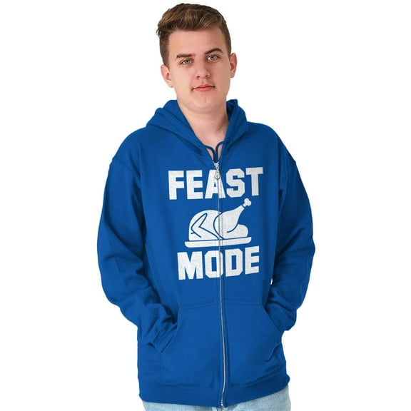 Feast Mode Thanksgiving Zip Up Hoodie Men's Women's Brisco Brands X