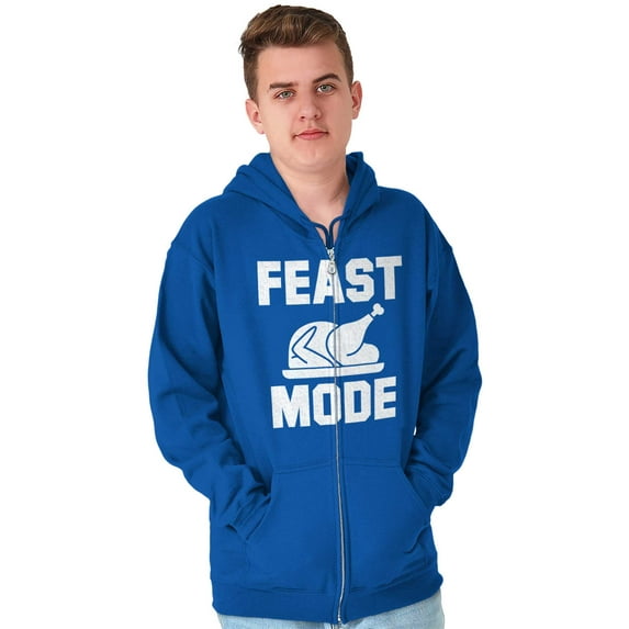 Feast Mode Thanksgiving Zip Up Hoodie Men's Women's Brisco Brands X