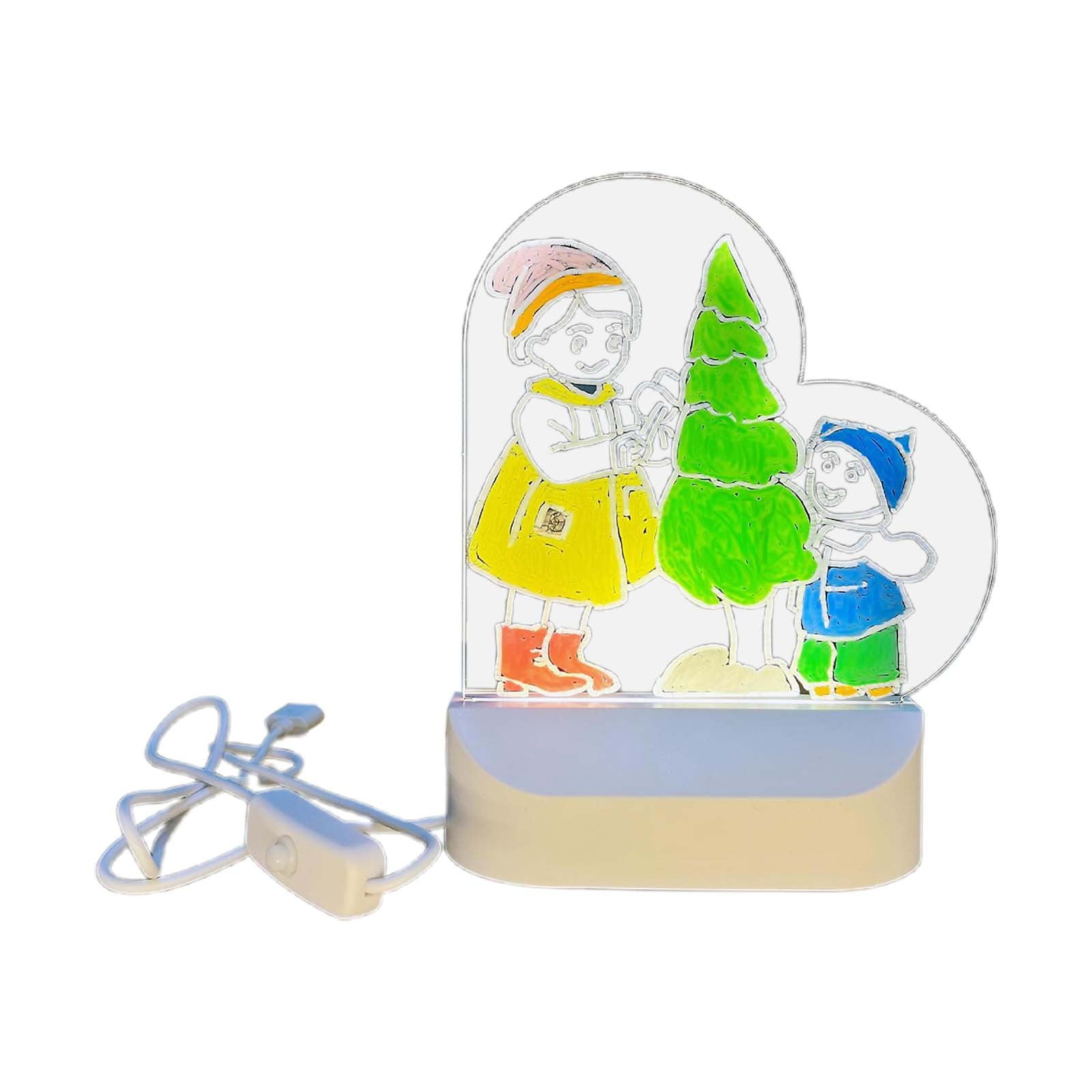 Feast Unique Erasable LED Luminous Night Light Drawing Board