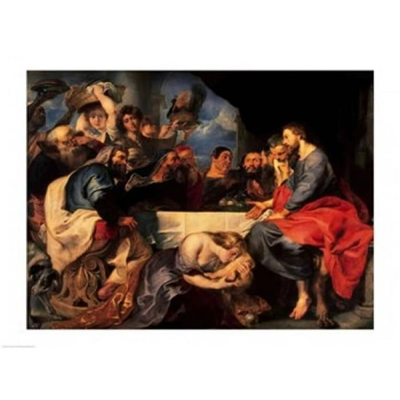 Feast in The House of Simon The Pharisee C.1620 Poster Print by Peter Paul Rubens - 24 x 18 in.