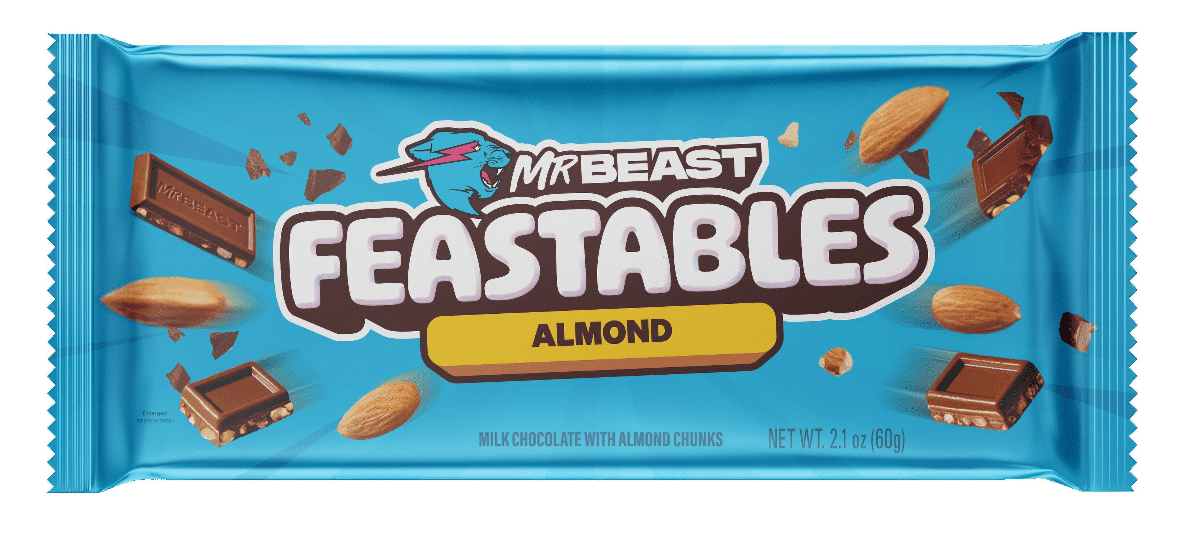 Feastables MrBeast Almond Chocolate Bar, 2.1 oz, 1 Bar
