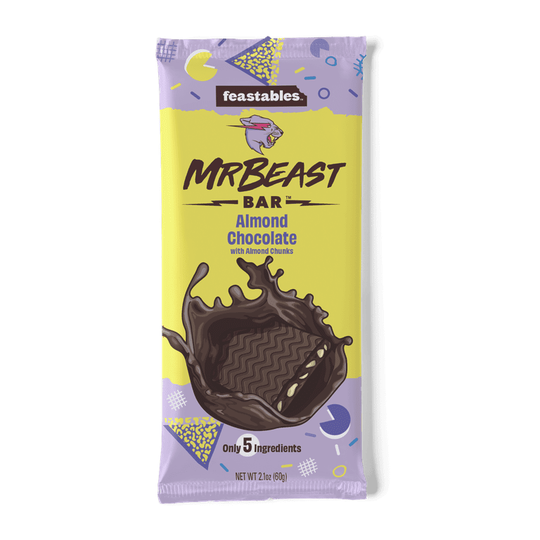 MrBeast Feastables Original Chocolate Bar 2.1 oz 10-Pack 