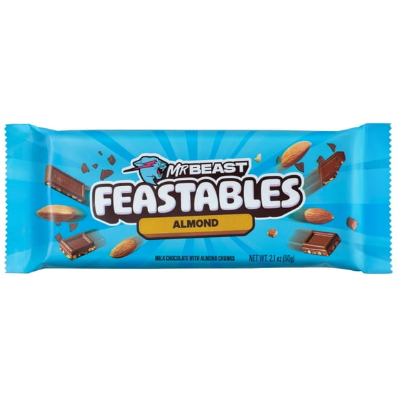 Feastables MrBeast Almond Milk Chocolate Candy Bar - 2.1 oz (Packaging May Vary)