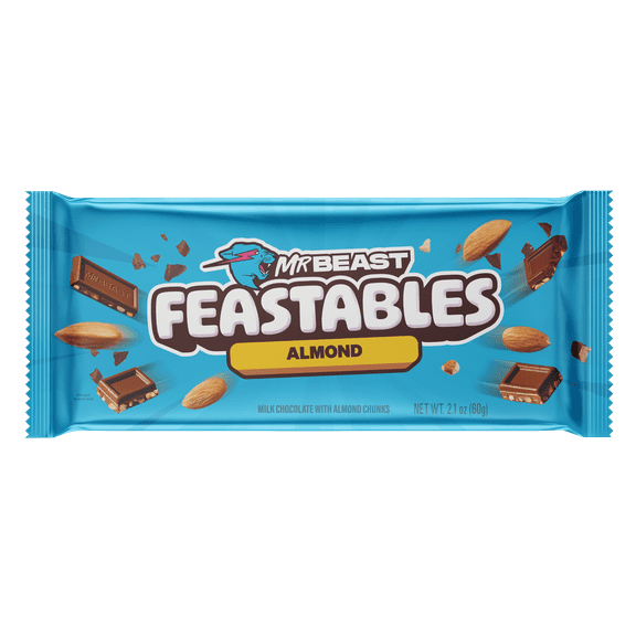 Feastables MrBeast Almond Pack Of 1 Chocolate Bar.