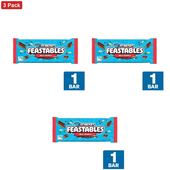 Feastables MrBeast Candy Bar Milk Chocolate Crunch 60g