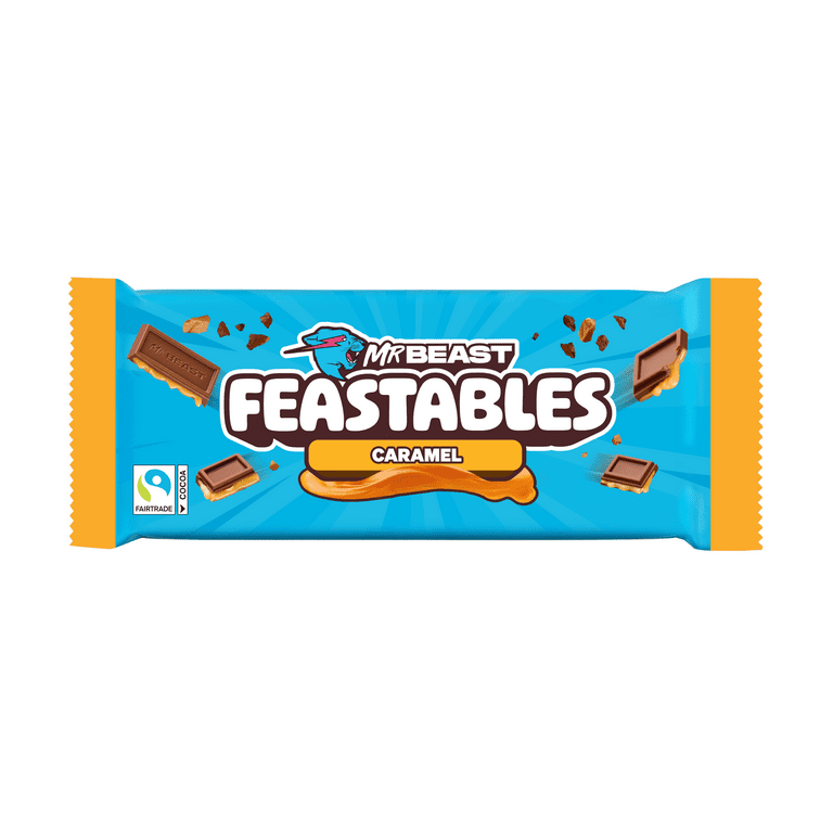 Feastables MrBeast Milk Chocolate Caramel Bar, 2.1 oz (60g), 1