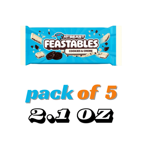 MrBeast FEASTABLES Cookies & Creme 10本 Chocolate_CookiesCreme_60g_Car