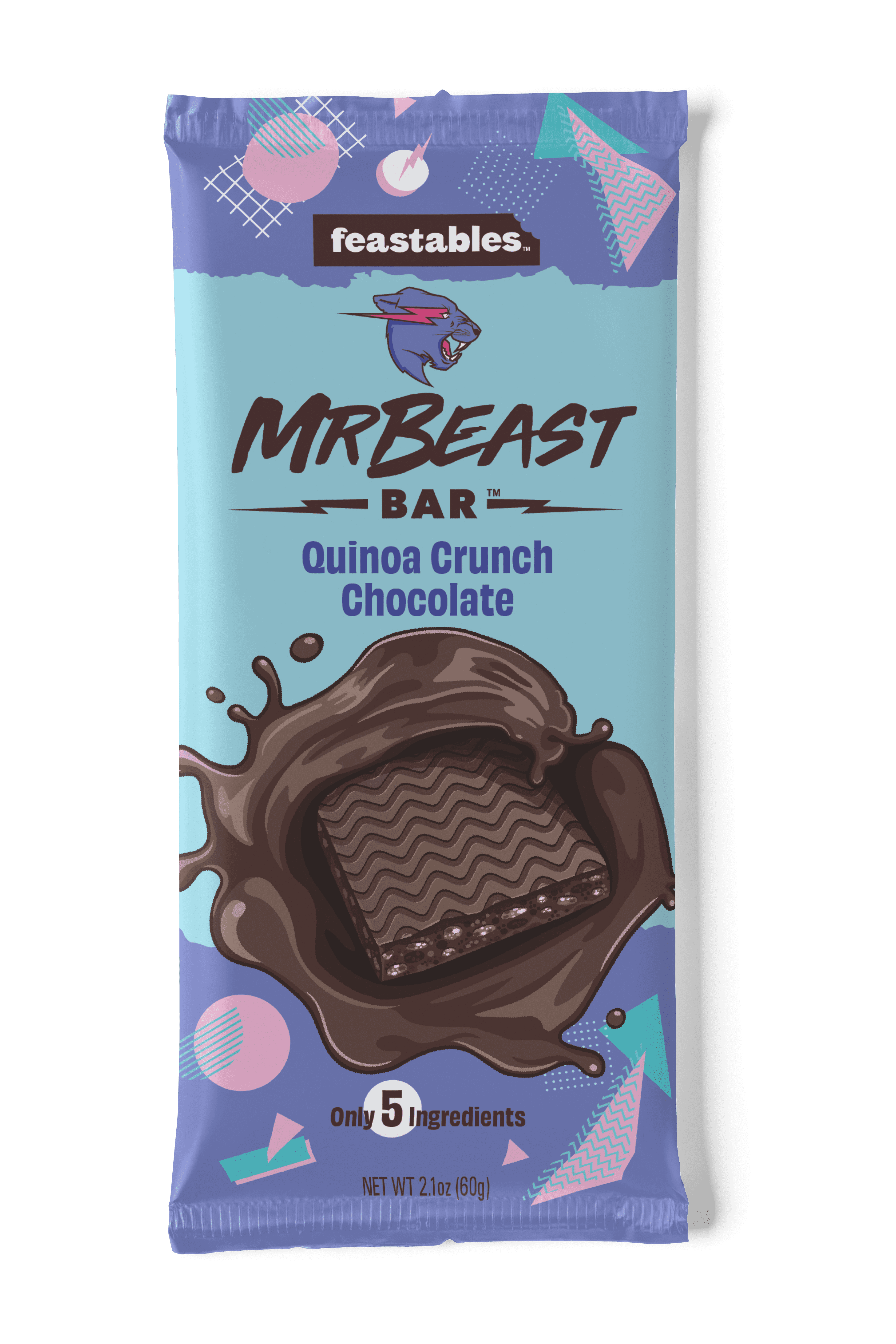 Feastables MrBeast Chocolate Sea Salt Bars - Made with Organic Cocoa. Plant  Based with Only 5 Ingredients, 10 Count