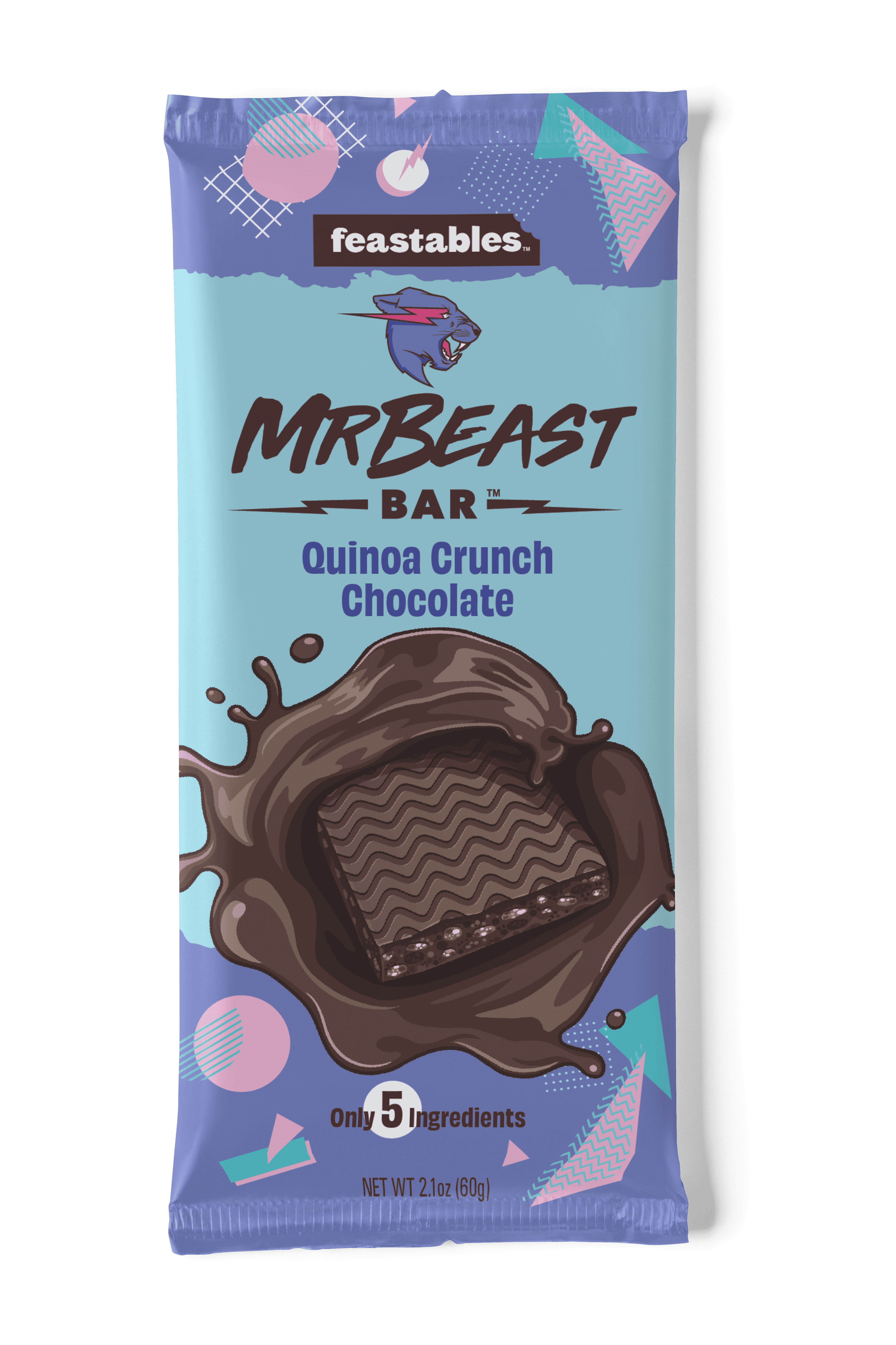 NEW MR BEAST FEASTABLES CRUNCH CHOCOLATE BARS TWO PACK