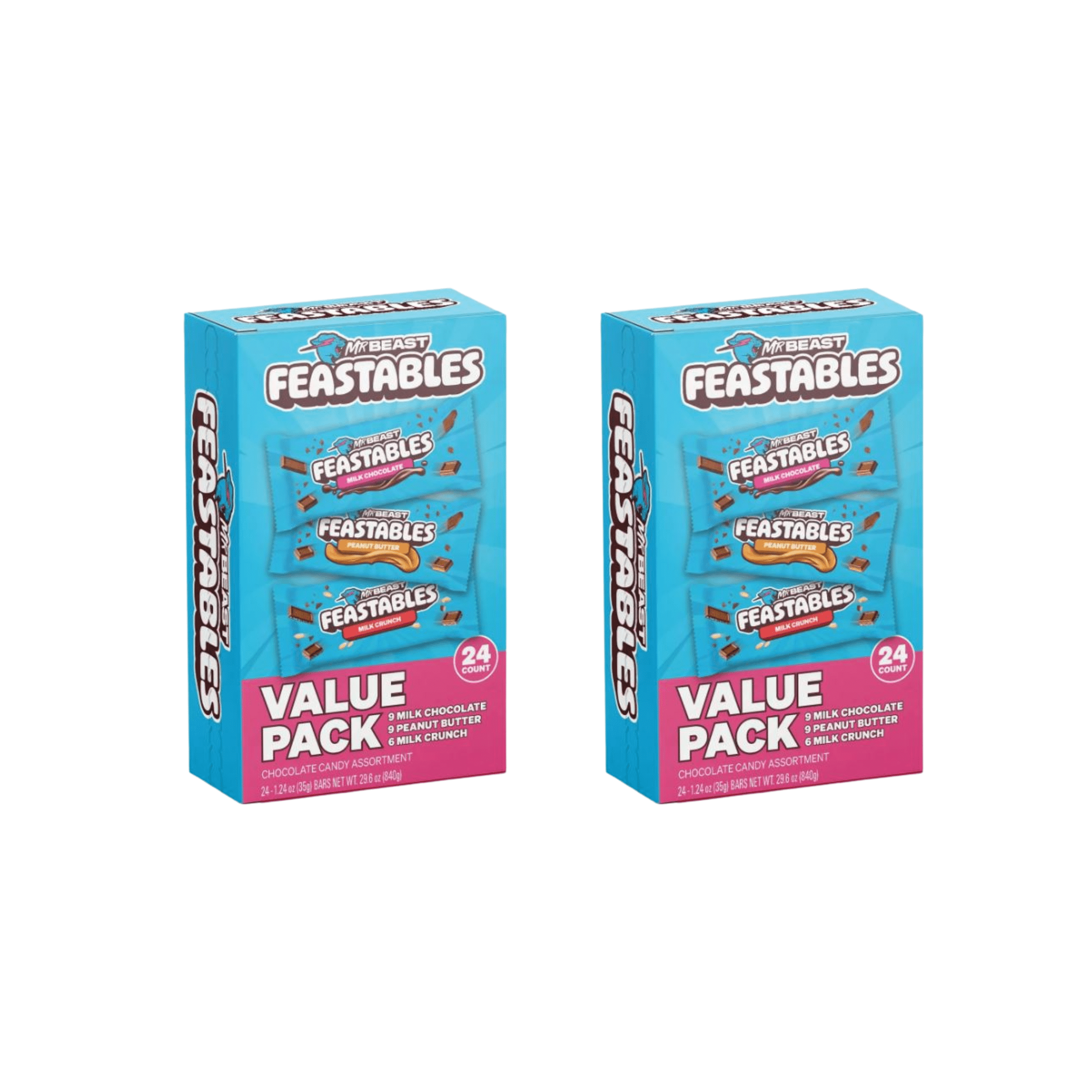 MrBeast Feastables サンプラー 2箱セット　ミスタービースト 2 pack) Feastables MrBeast Milk Chocolate Bar Sampler