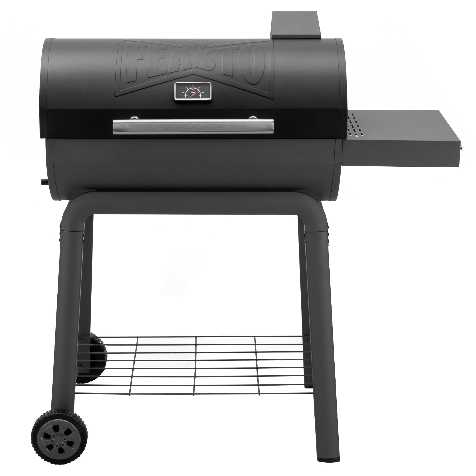 Feasto BBQ Charcoal Grill with Side Table, 30-In Heavy Duty Outdoor BBQ Grill with 647 Sq. In Cooking Area for Outdoor Barbecue in Backyard, Patio and Parties, Black by Feasto