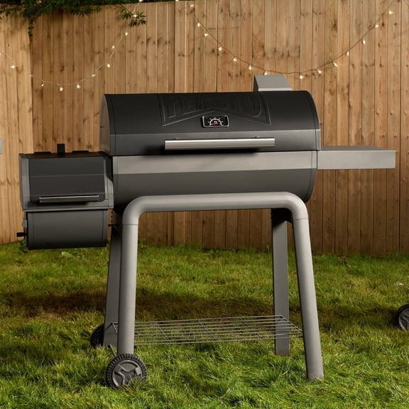 Feasto BBQ Charcoal Grill with Offset Smoker Grill and Side Table, 30-In Heavy-Duty Outdoor BBQ Grill with 815 Sq. In. Cooking Space