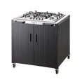thumbnail image 1 of Feasto Outdoor Kitchen Propane Gas Grill with Cabinet – 5-Burner Stainless Steel BBQ, 36,200 BTUs, Movable Wheels with Storage for Backyard Patio, 1 of 11