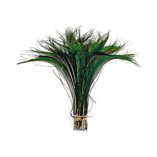 Larryhot Natural Peacock Feathers Bulk - 40pcs 10-12 inches