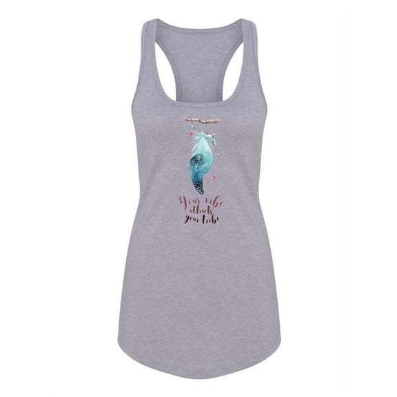 Feather And Beads Racerback Tank Women -Image by Shutterstock, Female Medium