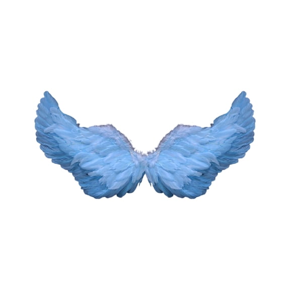 Feather Angel Wings Costume Accessory, Vibrant Color Design with Elastic Straps for Easy Wear for Halloween Party Stage Performance and Photography Props,Light Blue