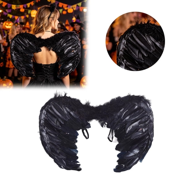 Feather Angel Wings Costume Prop for Halloween Cosplay Party B A 1pc