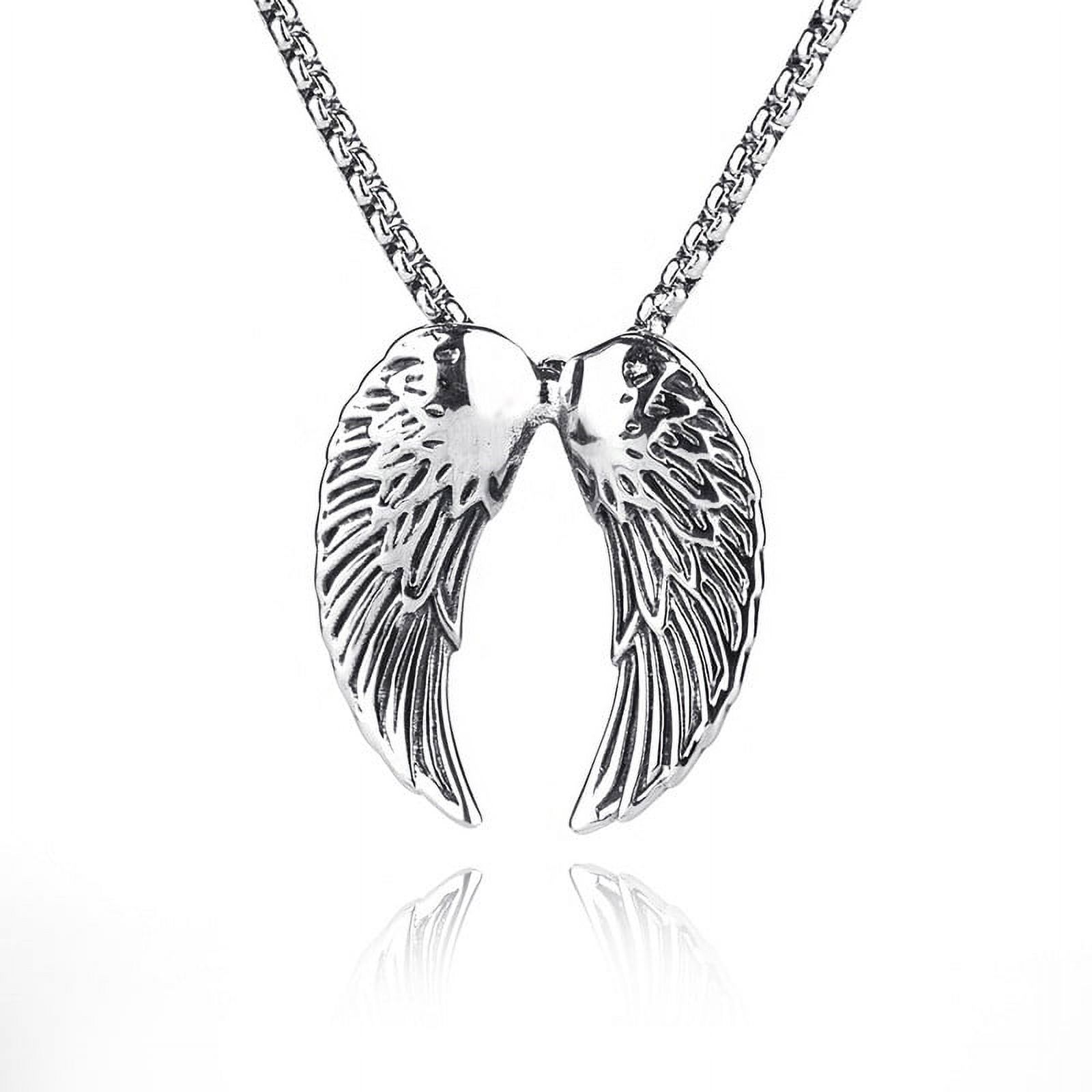 Feather Angel Wings Necklace for Men & Womens Vintage Retro Trendy