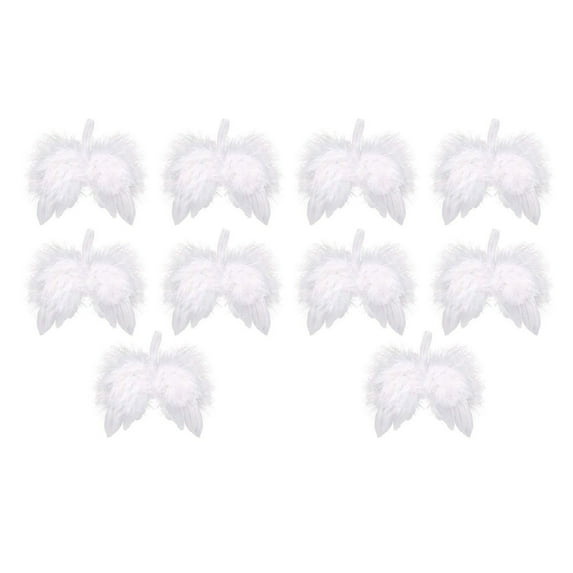 Feather Angel Wings for Crafts of 10 Pieces Soft Lightweight Costume Accessories for Party Feather Decorations Cosplay Photo Props