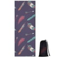 thumbnail image 1 of Feather and Arrow Pattern Hot Yoga Mat Towel Non Slip for Hot Yoga - Quick-Drying Yoga Mat Cover with 4 Corner Pockets with Travel Bag - Hot Yoga Towel Non Slip 74"x26", 1 of 6