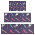 thumbnail image 1 of Feather and Arrow Pattern Kitchen Rugs Sets Of 3,Kitchen Runner Rugs Non Skid Washable,Decorative Kitchen Floor Mats for Kitchen,Sink,Laundry,17"x30"+ 17"x47" + 17"x59", 1 of 6